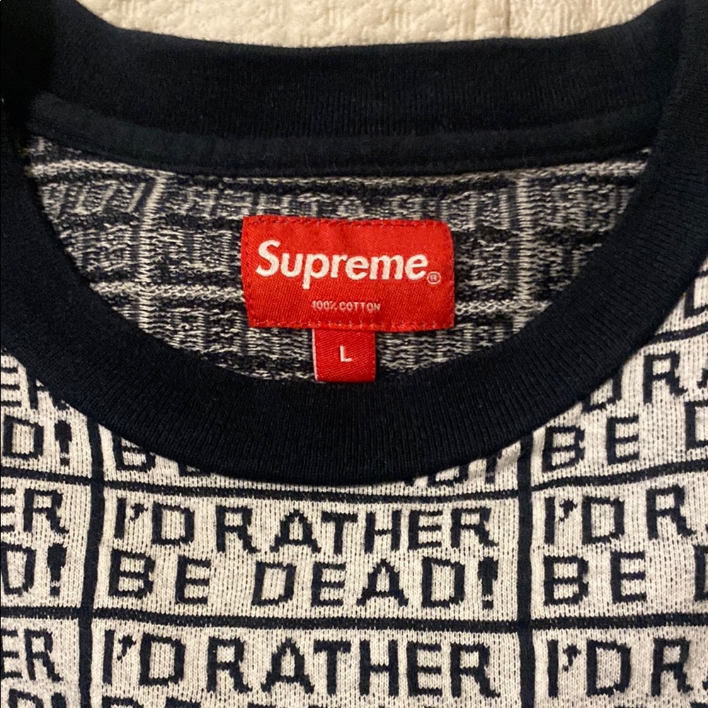 Supreme Monochrome Crewneck Sweater - Picture 3 of 13